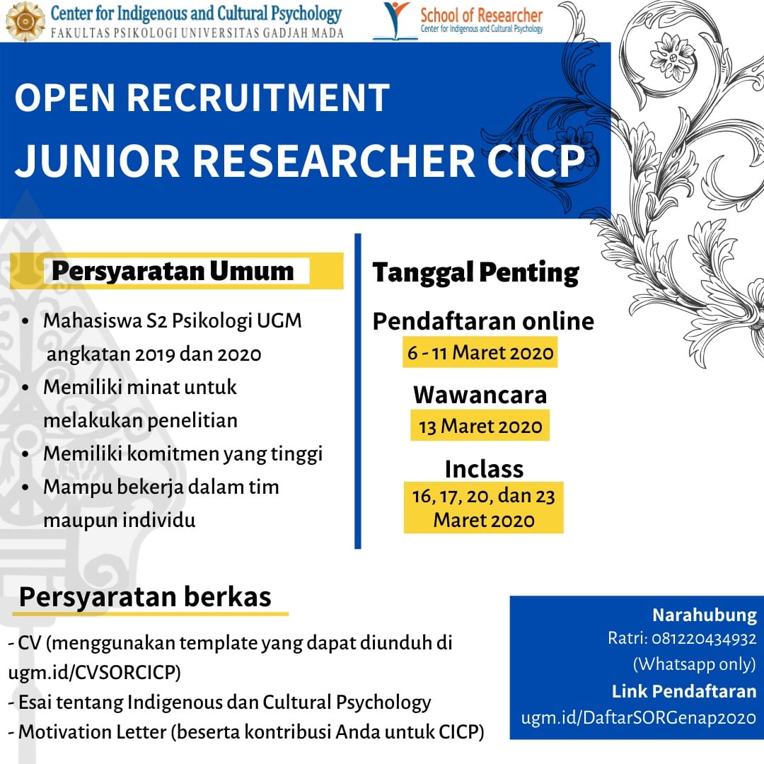 CICP INTERNSHIP OPEN RECRUITMENT 2020 – Center For Indigenous And ...